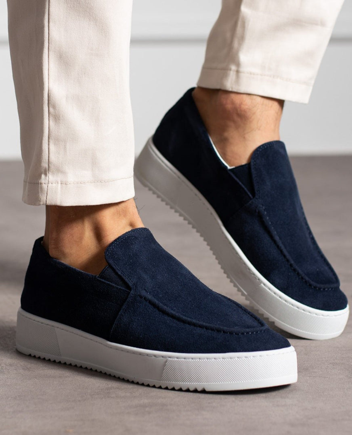 Denia Suede Slip Ons