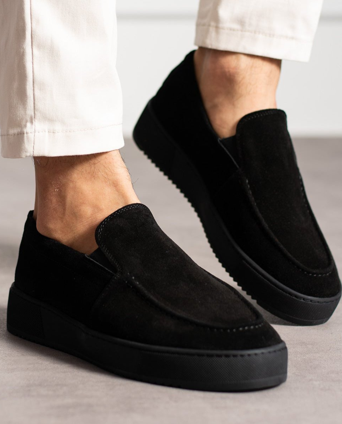 Denia Suede Slip Ons