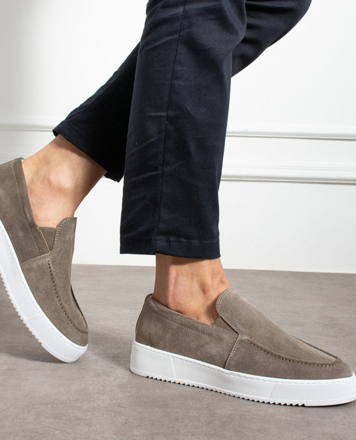 Denia Suede Slip Ons