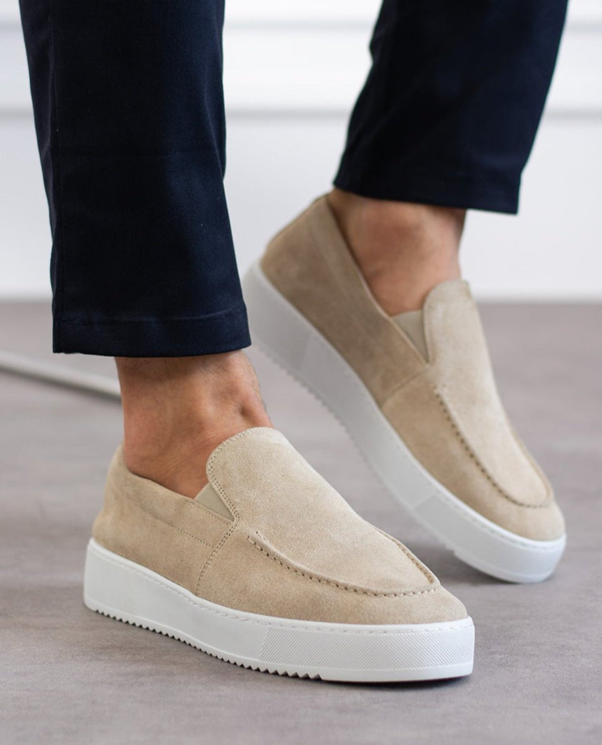 Denia Suede Slip Ons