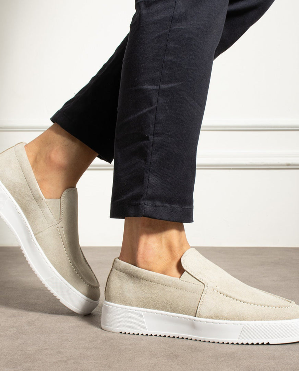 Denia Suede Slip Ons