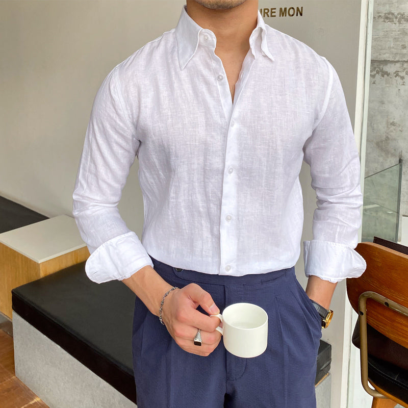 Varenna Linen Slim-Fit Shirt