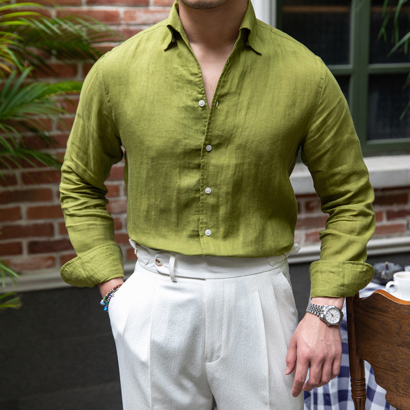 Varenna Linen Slim-Fit Shirt